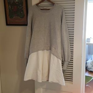 Zara hi lo tunic mixed media sz L